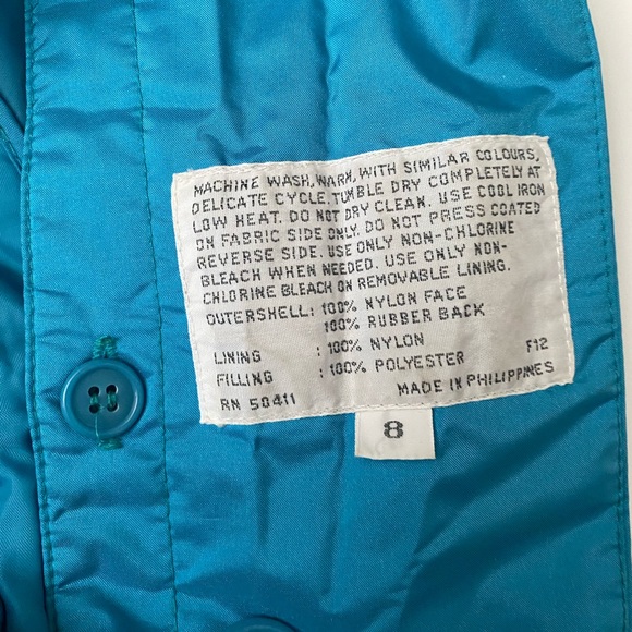 Vintage FLEET STREET Trench Coat, Women’s size 8, removable lining turquoise - Picture 8 of 16